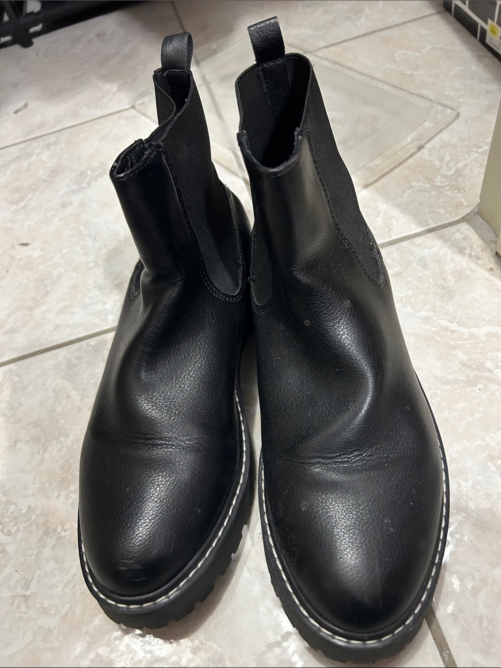 women’s  Black Chelsea Boots - Classic Slip-On Style